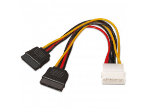 Захранващ кабел Molex 4 Pin to 2 x SATA Power Cable 20 cm
